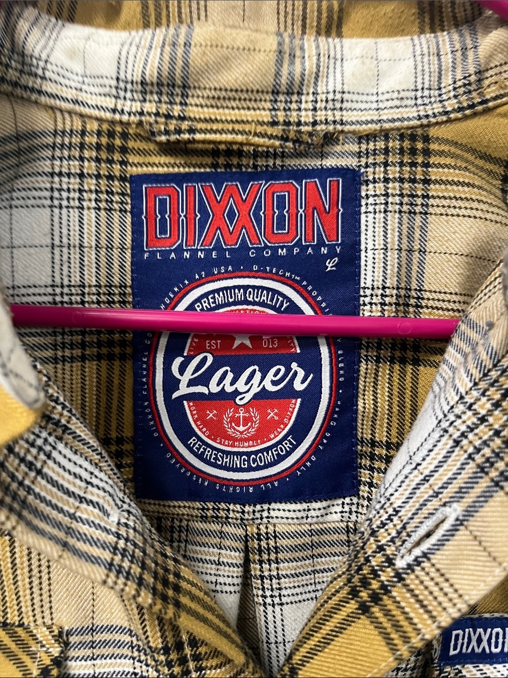 DIXXON “The Lager” Gold Plaid Button-Front Shirt #1094 - Picture 2 of 4